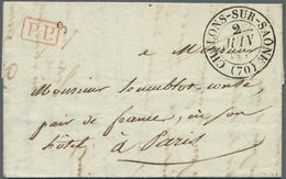 13548 Frankreich - Vorphilatelie: 1833, DEBOURSES / CHAMBRE DES PAIRS, Double-line On Reverse Of Complete - 1792-1815: Départements Conquis