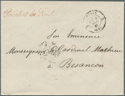 13550 Frankreich - Vorphilatelie: 1861, PARIS (60) L, 9.NOV. 61, Along With Red Manuscript Type "President - 1792-1815: Départements Conquis