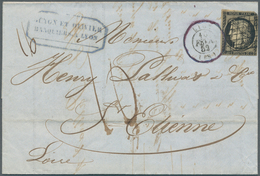 13566 Frankreich: 1852-1874, Four Entire Letters Including 1852 Letter Lyon-St. Etienne, 1854 (Paris) And - Gebraucht