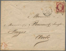 13595 Frankreich: 1854, 1fr. Napoleon, Deep Colour, Close To Huge Margins With Parts Of Left Adjoining Sta - Gebraucht