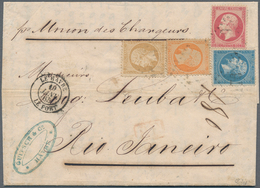 13607 Frankreich: 1962, Napoléon 80 C. Rose, 40 C. Orange, 20 C. Blue And 10 C. Brown Tied By GC " 1769" T - Gebraucht