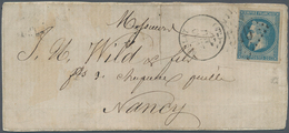13619 Frankreich: 1862 20c Napoleon "Lauré" VARIETY IMPERFORATED So Called "Lebaudy" Very Fine With Wide M - Oblitérés