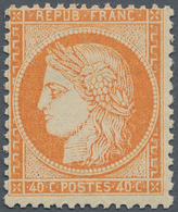 13632 Frankreich: 1870, 40 C Orange Ceres Hinged In Very Fine Condition. Michel 700,- ? (Yvert No. 38 725, - Oblitérés