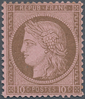 13650 Frankreich: 1871, 10c. Dark Brown On Rose (brun Foncé Sur Rose) "small Cipher", Unused With Original - Oblitérés