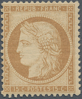 13651 Frankreich: 1871, 15 C. Yellow-brown (bistre-brun), Unused With Original Gum Allmost Mint Never Hing - Gebraucht
