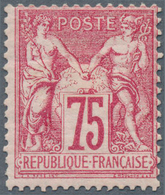 13662 Frankreich: 1876, 75 C. Carmine Pink, Type I, Fresh Colors, In Good Perforation, Unused With Hinge R - Gebraucht