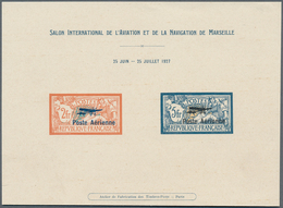 13730 Frankreich: 1927, 2 Fr And 5 Fr International Aviation- And Navigation-Exhibition Marseille, Imperfo - Gebraucht