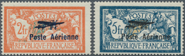 13731 Frankreich: 1927, International Flight And Navigation Exhibition, 2 Fr And 5 Fr With Overprint "Post - Oblitérés