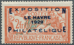 13738 Frankreich: 1929, Sonderausgabe 2 Fr. "Philatelistische Ausstellung In LE HAVRE", Tadellos Postfrisc - Gebraucht