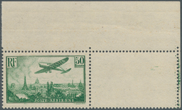 13757 Frankreich: 1936, 50 Fr. "Flugpost" In Der Seltenen, Im "Yvert" Verzeichneten Farbe "Vert", Rechte O - Gebraucht