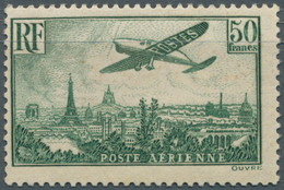 13759 Frankreich: 1936, 50 FR. "Flugpostausgabe", Gepr. Calves, Postfrisch, (Mi. 2.000.- Euro) - Oblitérés