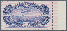 13761 Frankreich: 1936 Airmail So-called "banknote" 50 Fr. Violet Blue - Red, Mint Never Hinged Superb Ite - Gebraucht