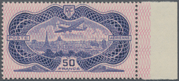 13763 Frankreich: 1936, Airmails 50fr. Burelage, Right Marginal Copy, Unmounted Mint. - Oblitérés