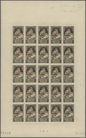 13770 Frankreich: 1946. Set Of 2 Color Proof Sheets Of 25 For The Complete Charity Issue "To Aid France's - Oblitérés