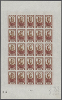 13780 Frankreich: 1946. Set Of 2 Different Color Proof Sheets Of 25 For The 2fr+1fr Value Of The Issue "Pe - Gebraucht
