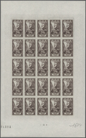 13783 Frankreich: 1946. Set Of 2 Different Color Proof Sheets Of 25 For The 5fr+4fr Value Of The Issue "Pe - Gebraucht