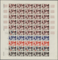 13809 Frankreich: 1954. Lot Of 1 Color Proof Sheet Of 50 For The Issue "150th Anniversary Of The Founding - Gebraucht