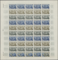 13833 Frankreich: 1963, France. Set Of 3 Different Color Proof Sheets Of 50 For The Issue "Radio And Telev - Oblitérés