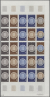 13850 Frankreich: 1968, France. Set Of 3 Different Color Proof Sheets Of 50 (one Sheet Bifid) For The Issu - Gebraucht