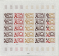 13859 Frankreich: 1971, France. Set Of 2 Different Color Proof Sheets Of 25 For The Issue "Sesquicentenial - Gebraucht