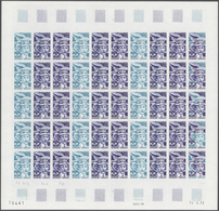 13862 Frankreich: 1973, France. Set Of 4 Different Color Proof Sheets Of 50 For The Stamp "100th Birth Ann - Gebraucht