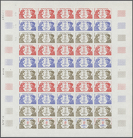 13865 Frankreich: 1973, France. Set Of 2 Different Color Proof Sheets Of 50 For The Issue "Heroes Of The F - Gebraucht