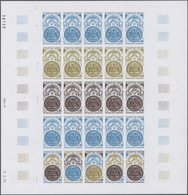 13868 Frankreich: 1974, France. Set Of 5 Different Color Proof Sheets Of 50 For The Issue "300th Anniversa - Gebraucht