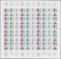 13874 Frankreich: 1975, France. Set Of 4 Different Color Proof Sheets Of 50 For The 70c Value Of The "Natu - Gebraucht