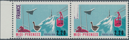 13877 Frankreich: 1976, 2.20 Fri Midi-Pyrénées As Mint Never Hinged Horizontal Pair With Once The Plate Er - Gebraucht