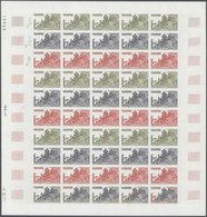 13885 Frankreich: 1978, France. Set Of 3 Different Color Proof Sheets Of 50 For The 1.25fr Value Of The "T - Gebraucht