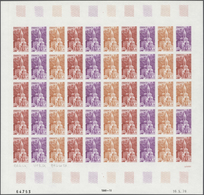 13890 Frankreich: 1978, France. Set Of 3 Different Color Proof Sheets Of 50 For The 1.00fr Value Of The "T - Gebraucht