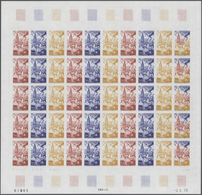 13892 Frankreich: 1978, France. Set Of 4 Different Color Proof Sheets Of 50 For The Issue "19th World Gymn - Gebraucht