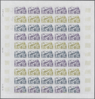 13893 Frankreich: 1979. Set Of 3 Different Color Proof Sheets Of 50 For The Issue "100th Birth Anniversary - Gebraucht