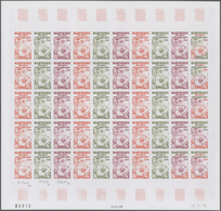 13894 Frankreich: 1979, France. Set Of 3 Different Color Proof Sheets Of 50 For The Issue "Intl. Flower Fe - Gebraucht