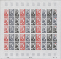 13895 Frankreich: 1979, France. Set Of 3 Different Color Proof Sheets Of 50 For The Issue "Stamp Day" Show - Gebraucht