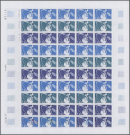 13897 Frankreich: 1980, France. Lot Of 1 Color Proof Sheet Of 50 For The Issue "25th Anniversary EUROVISIO - Gebraucht