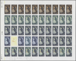 13898 Frankreich: 1980, France. Set Of 2 Different Color Proof Sheets Of 50 For The "Arts And Crafts" Issu - Gebraucht