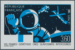 13902 Frankreich: 1989, 3.60 Fr. Common Space Flight USSR-France Without The Colors Red And Yellow, Mint N - Gebraucht