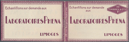 13914 Frankreich - Markenheftchen: 1921, 10 X 10 C Green "Semeuse" With Advertising Margins PHENA, Complet - Autres & Non Classés