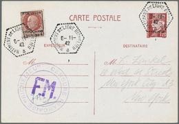 13923 Frankreich - Militärpostmarken: 1942, Brief Mit 1,50 FF. PETAIN Braun Mit Aufdruck "PAR AVION/Batime - Timbres De Franchise Militaire