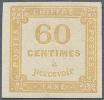 13929 Frankreich - Portomarken: 1871, 60 C. Yellow-brown, Fresh Colors, On All Sides Having Wide Margins, - 1859-1959 Storia Postale