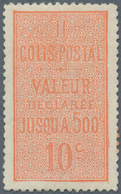 13930 Frankreich - Postpaketmarken: 1892, Postal Parcel Stamp 10 Cent., Red, "Colis Postal Valeur Declaree - Sonstige & Ohne Zuordnung