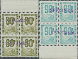 13934 Frankreich - Postpaketmarken: 1944/1947, 1fr. To 90fr., Set Of 14 Values As Marginal Blocks Of Four - Altri & Non Classificati