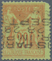 13943 Frankreich - Vorausentwertungen: 1893, "20 C. Allegory" With Five-line Advance Cancellation, Perfora - Sonstige & Ohne Zuordnung