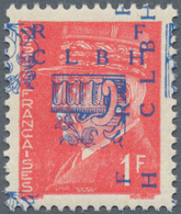 13950 Frankreich - Lokalausgaben: Decazeville (Aveyron): 1944, 1 Fr. Pétain Mint Never Hinged With Overpri - Autres & Non Classés