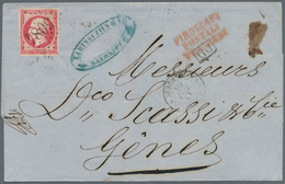 13964 Französische Post In Der Levante: 1863, 80c. Napoleon Nd, Single Franking On Lettersheet Clearly Obl - Autres & Non Classés