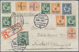 13968 Französische Post In Der Levante: 1932, Cover Registered From Sidi Gaber / Egypt, Affixed Stamps For - Sonstige & Ohne Zuordnung