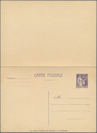 13997 Frankreich - Ganzsachen: 1938. Paid Reply Postal Card 55c+55c Violet Peace. Unused. - Altri & Non Classificati