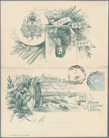 14006 Frankreich - Ganzsachen: 1893, 15 C Blue Sage Private Stationery Letter-card "Fetes Du Centenaire De - Sonstige & Ohne Zuordnung