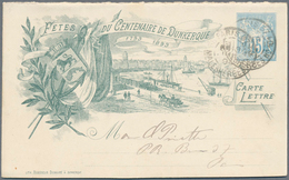 14008 Frankreich - Ganzsachen: 1893, 15 C Blue Sage Private Stationery Letter-card "Fetes Du Centenaire De - Autres & Non Classés